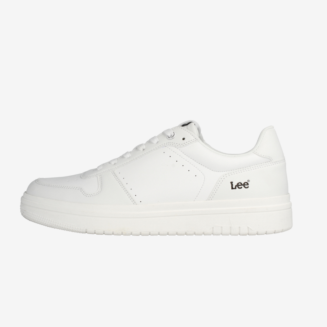 White sneaker with 'Lee' branding on a white background