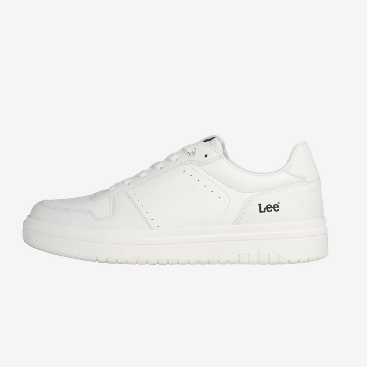 White sneaker with 'Lee' branding on a white background