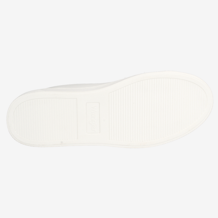 Close-up of a white sock on a light gray background