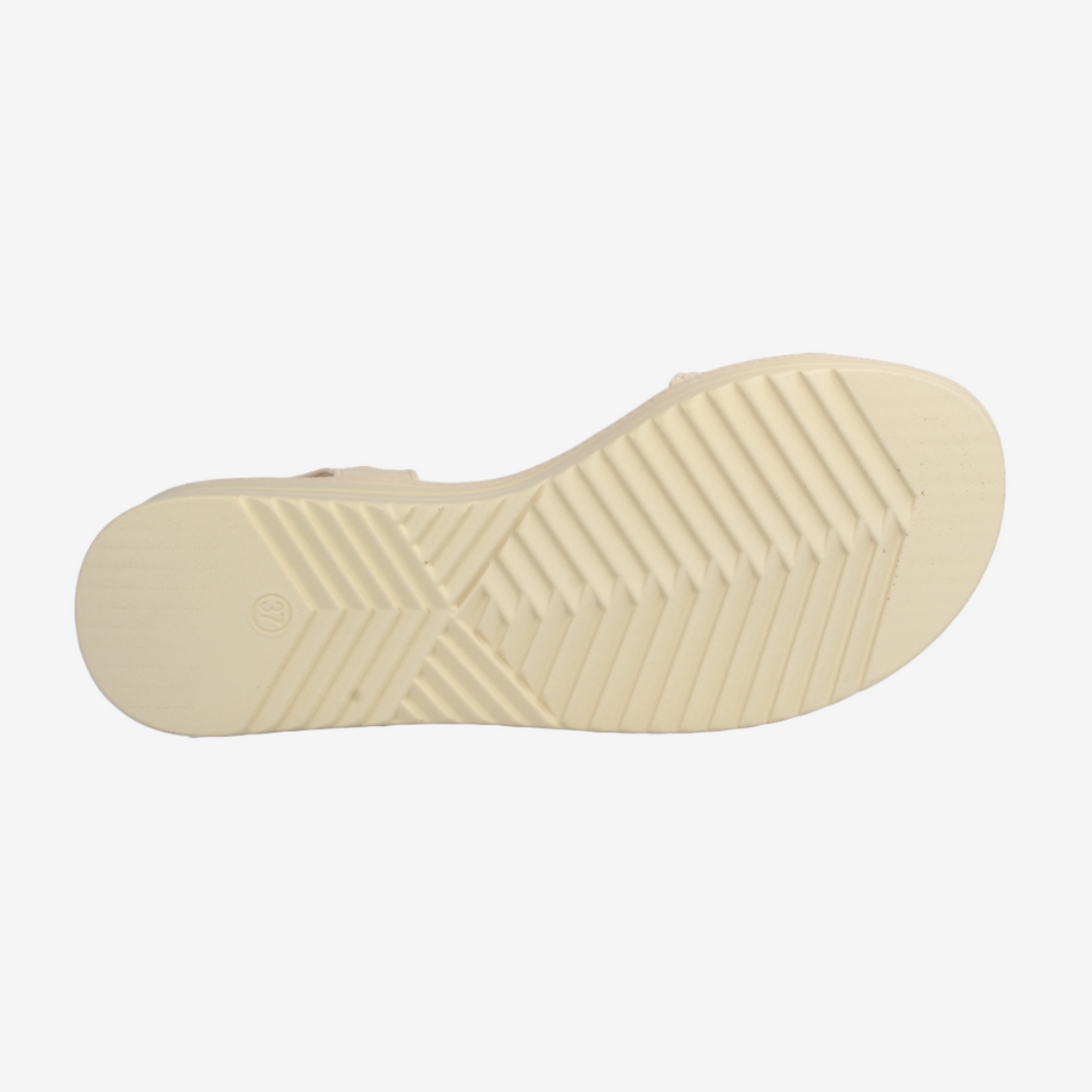 Beige sandal sole on a white background
