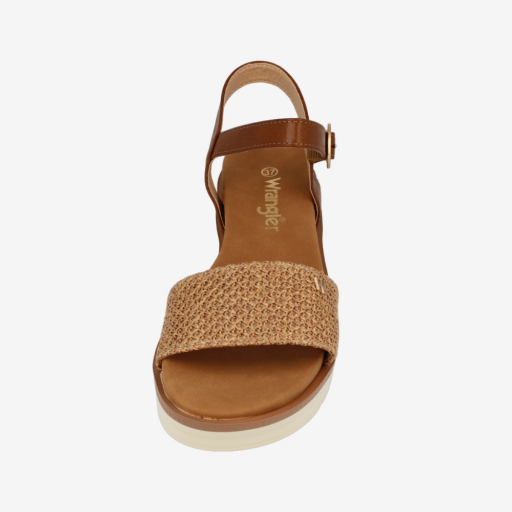 Brown sandal on a white background