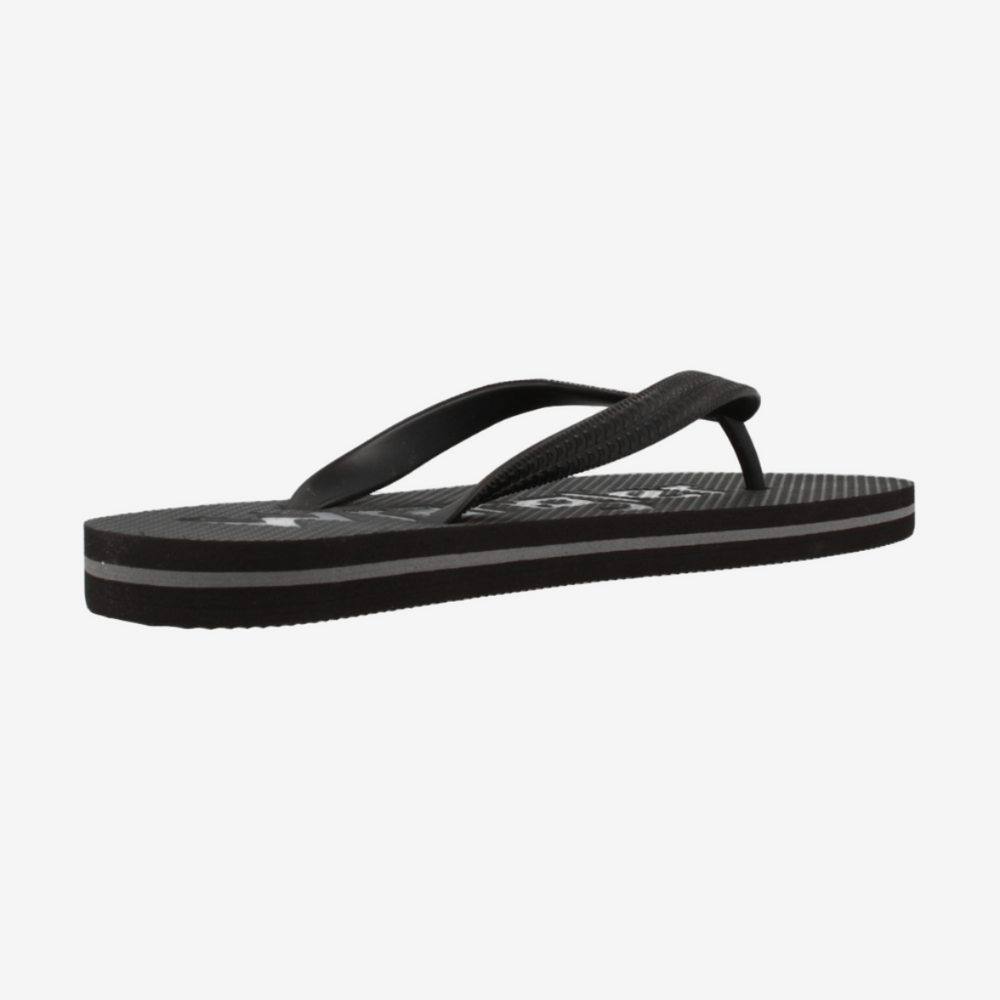 Black sandal on a white background