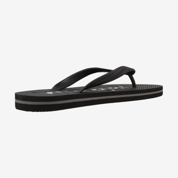 Black sandal on a white background