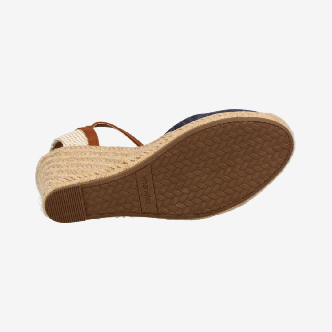 Wedge sandal sole on a white background