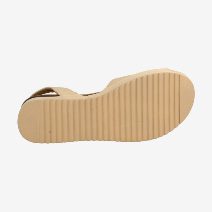 Beige sandal sole on a white background