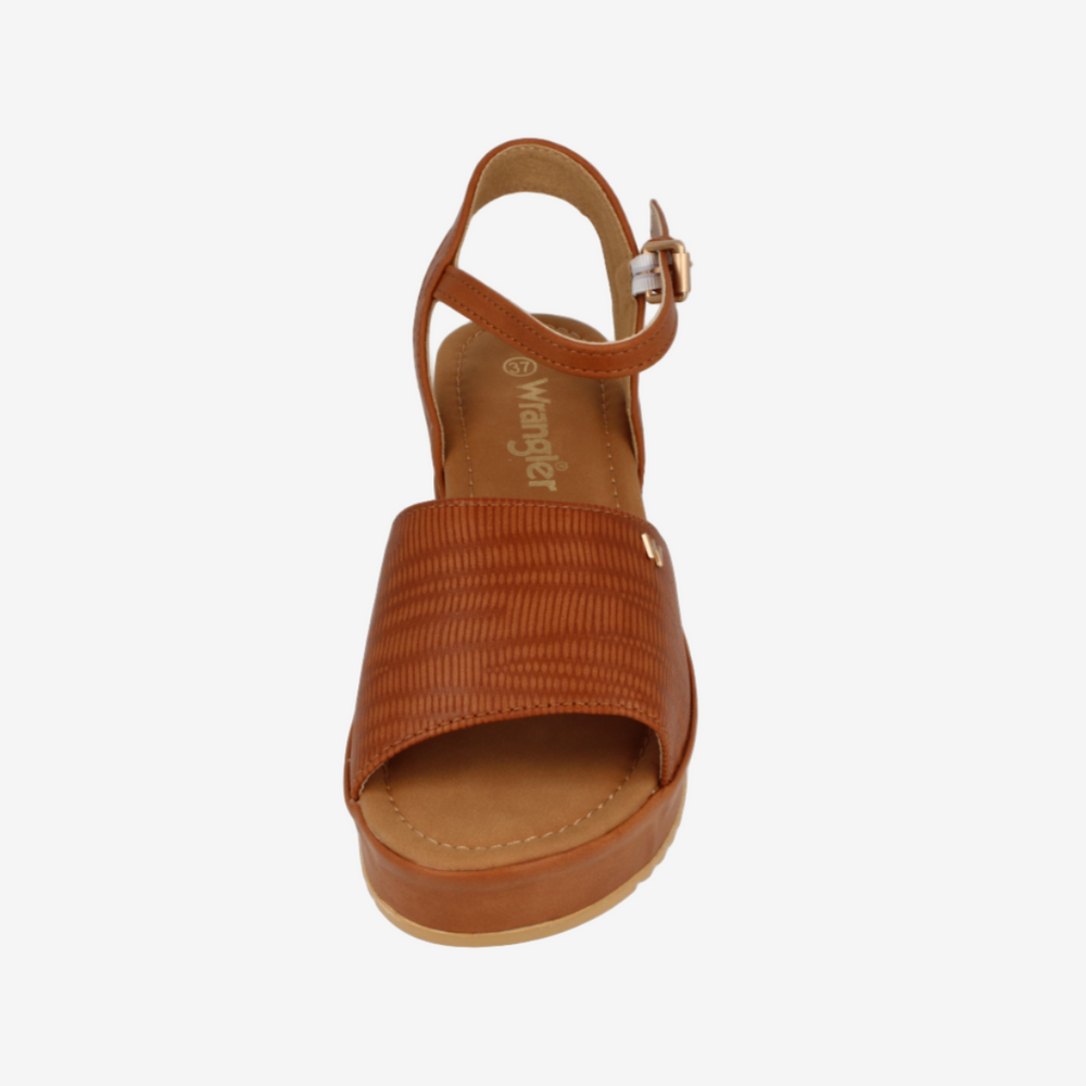 Brown sandal on a white background