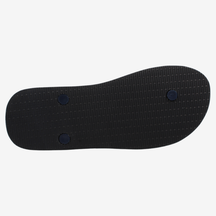 Black shoe insole on a white background