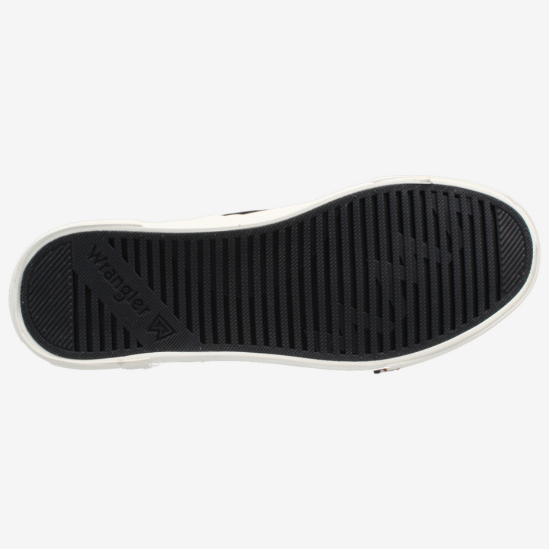 Black sole of a shoe on a white background
