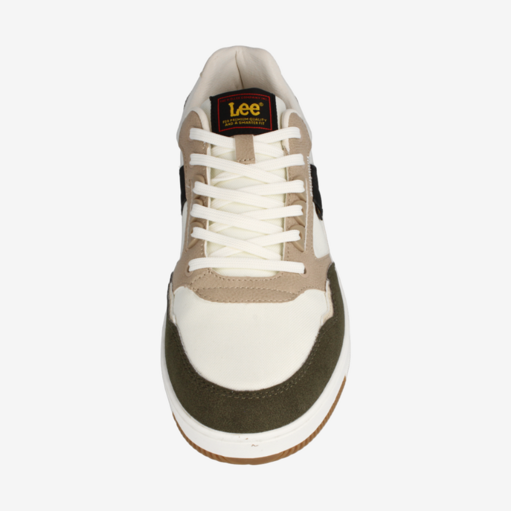 Sneaker with a Lee logo on a white background