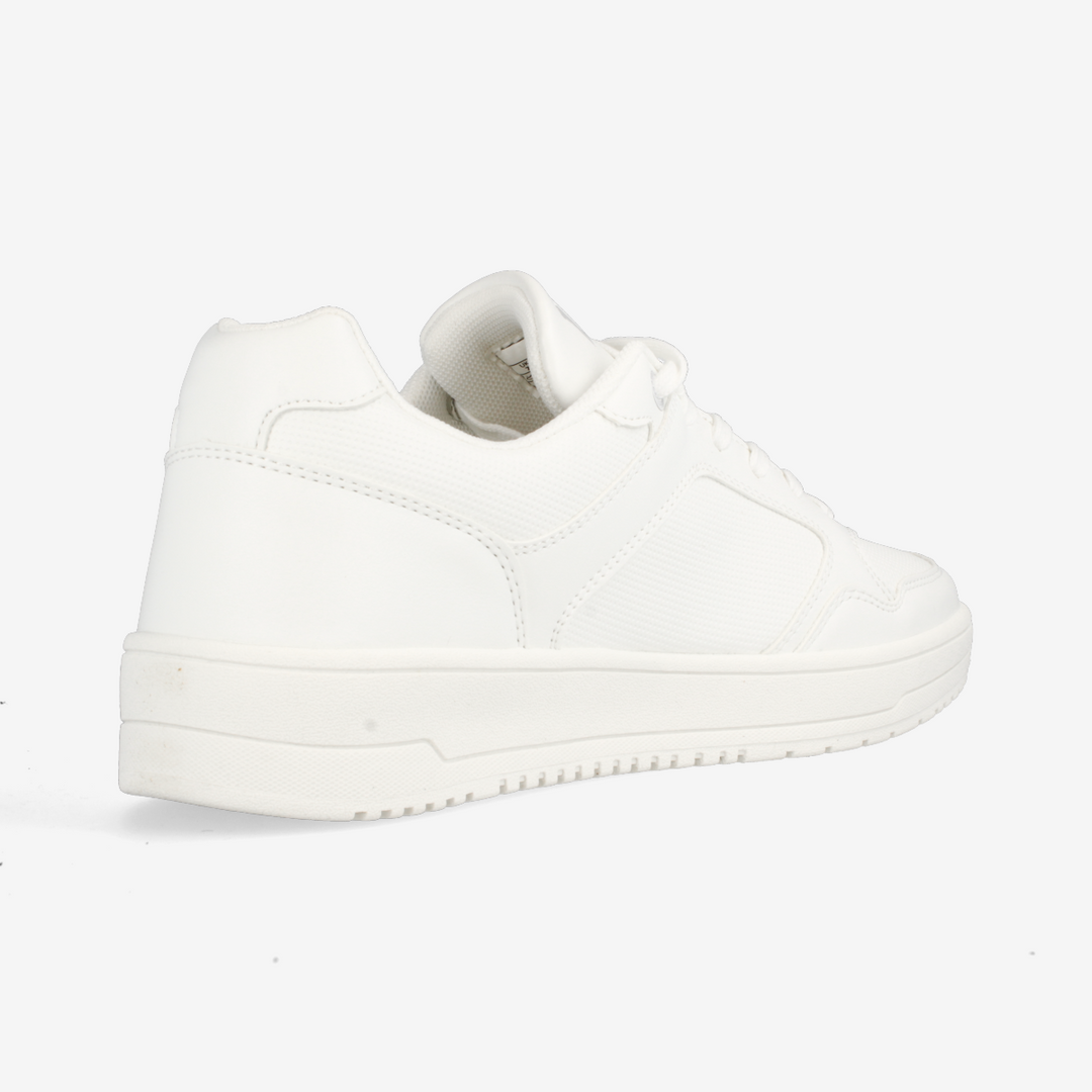 White sneaker on a light gray background