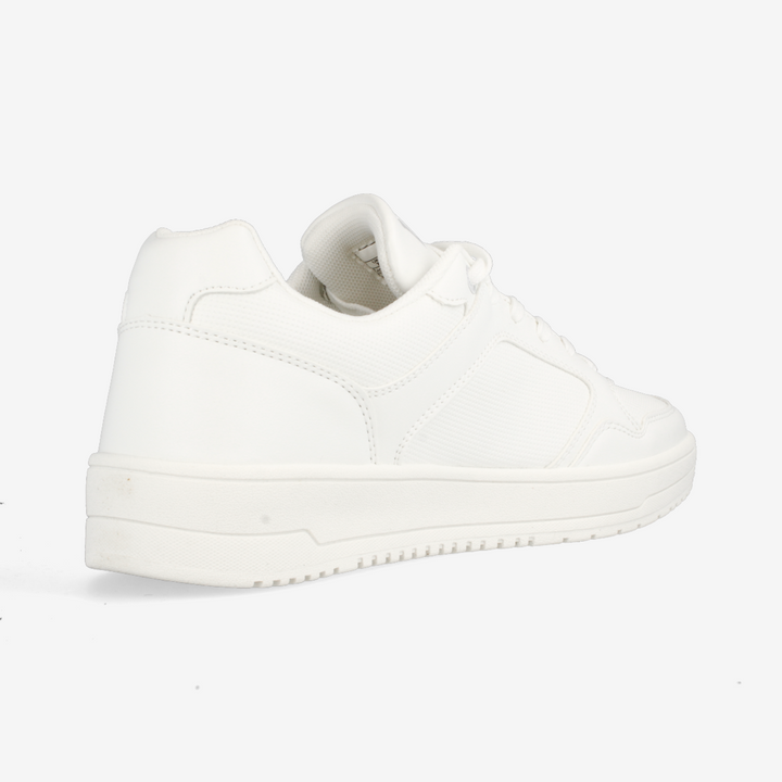 White sneaker on a light gray background