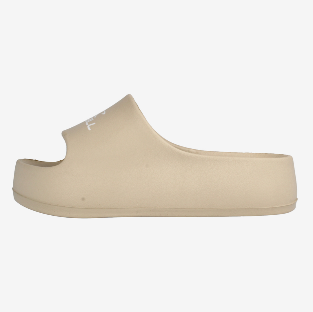 Beige sandal on a white background