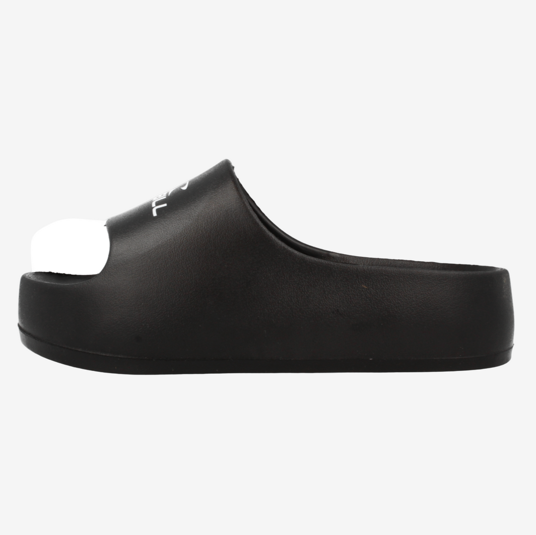 Black sandal on a white background