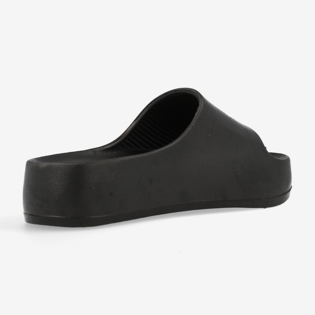 Black sandal on a white background