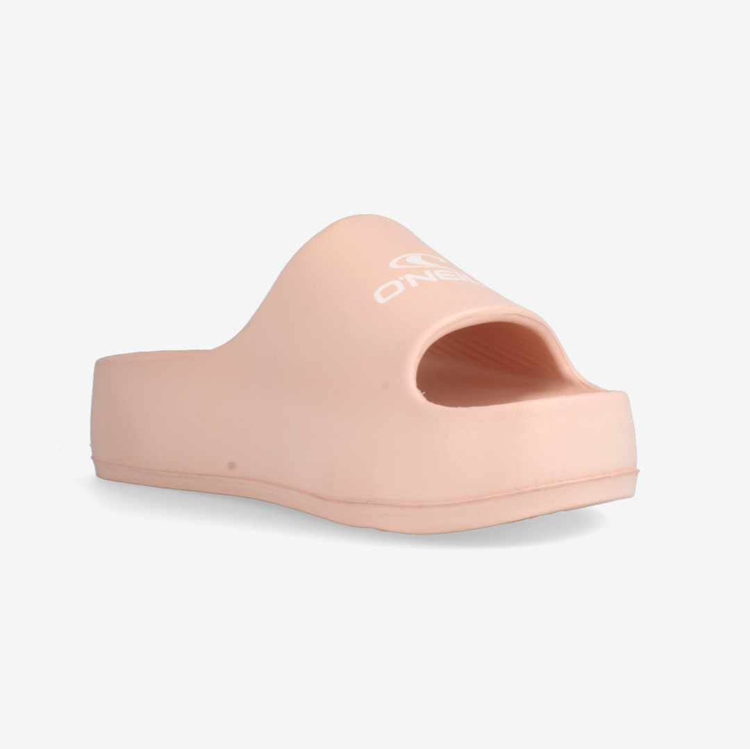 Pink slide sandal on a light gray background