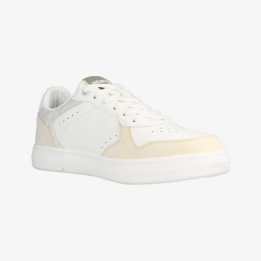 White sneaker on a light gray background