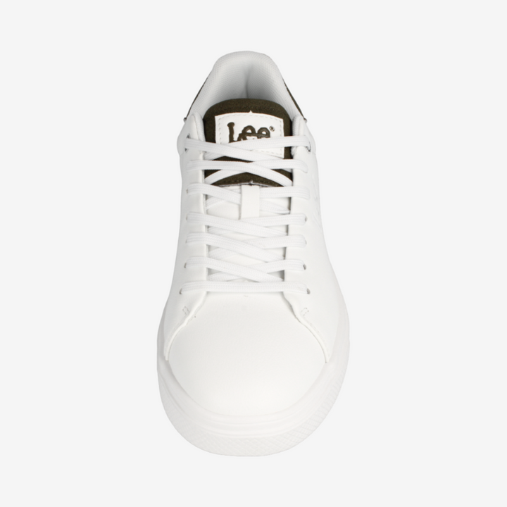 White sneaker with 'Lee' branding on a white background
