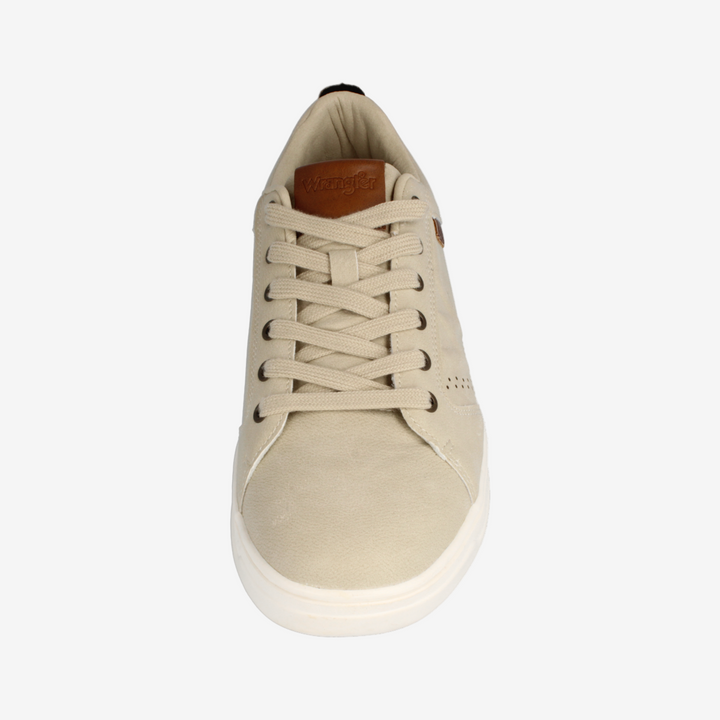 Beige sneaker on a white background