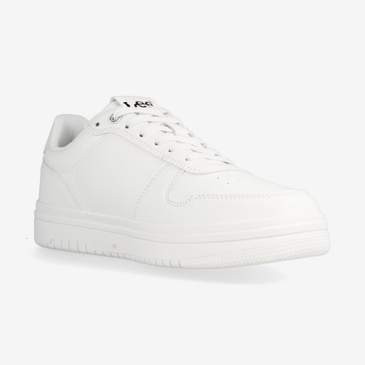 White sneaker on a light gray background