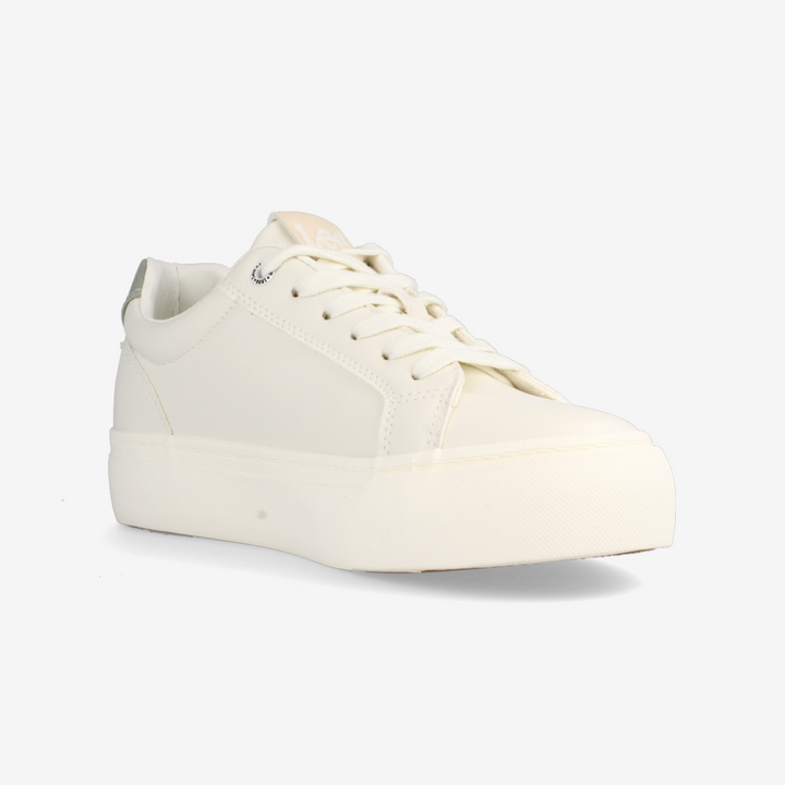 White sneaker on a light gray background